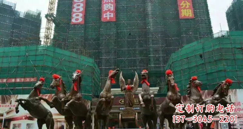 海南阿波罗浪漫马群铜雕
