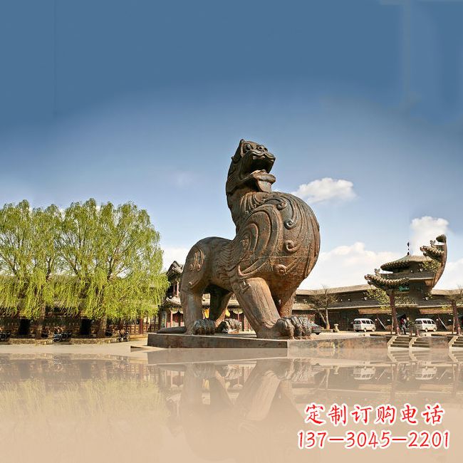 海南铜雕狴犴雕塑-景区园林广场神兽景观摆件