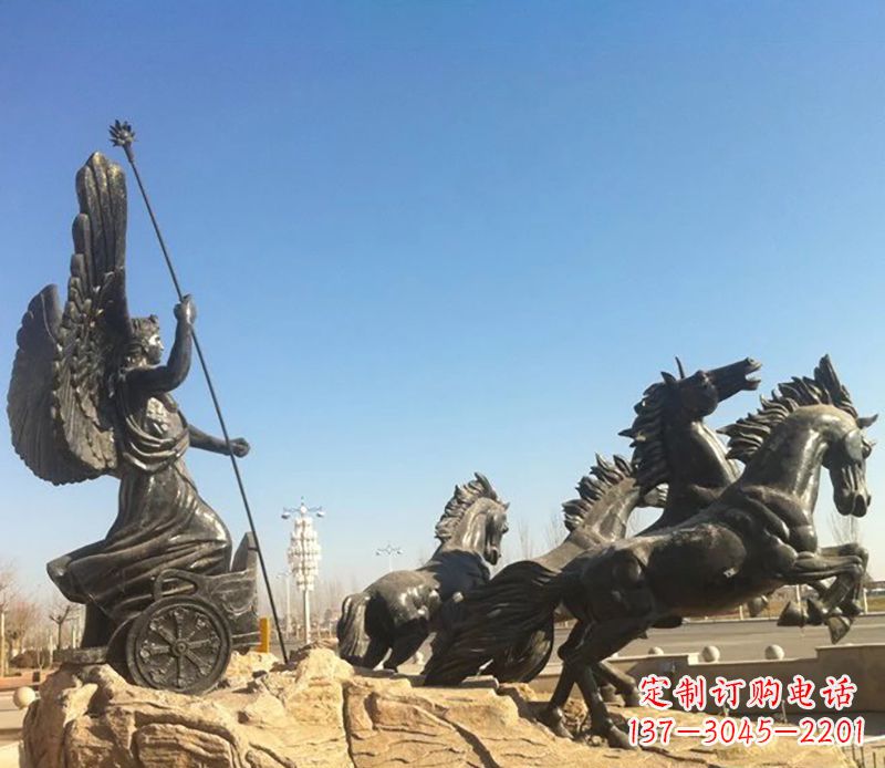 海南阿波罗战车小区景观铜雕 (3)
