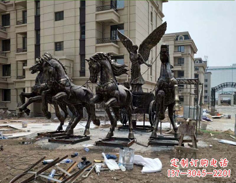 海南阿波罗战车小区景观铜雕