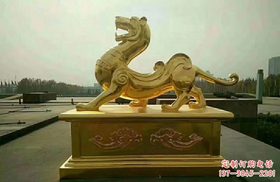 海南白虎铜雕