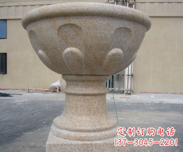 海南别墅景观花盆石雕