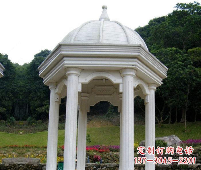 海南别墅景观欧式石雕凉亭 (2)