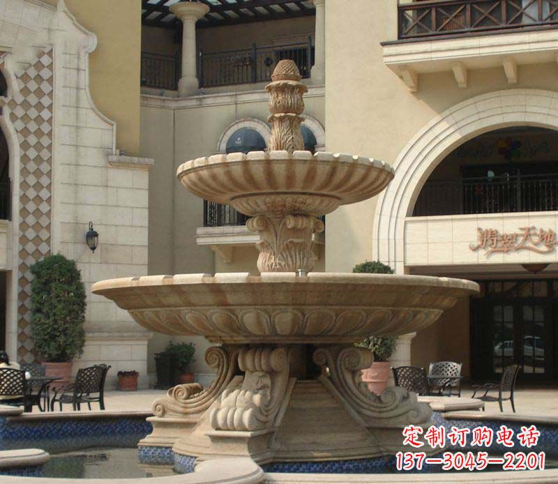 海南别墅景观石雕大型喷泉雕塑 (2)