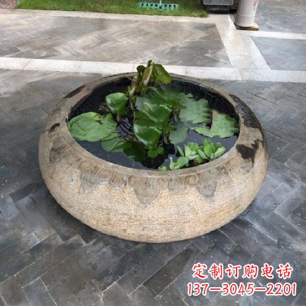 海南经典古典仿古石雕鱼缸