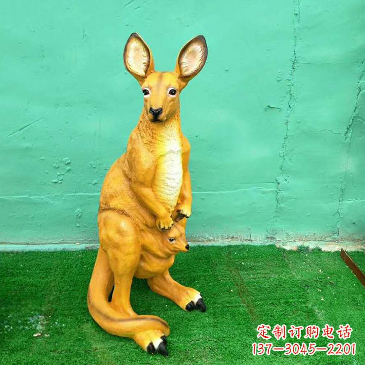海南玻璃钢袋鼠雕塑