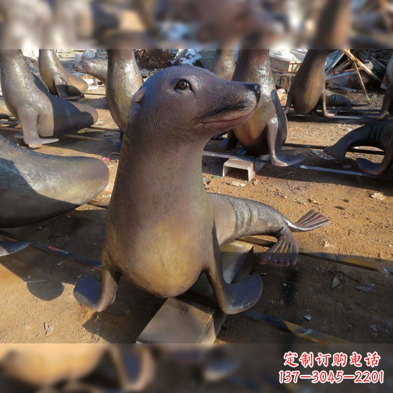 海南玻璃钢海豹雕塑——精美的艺术品