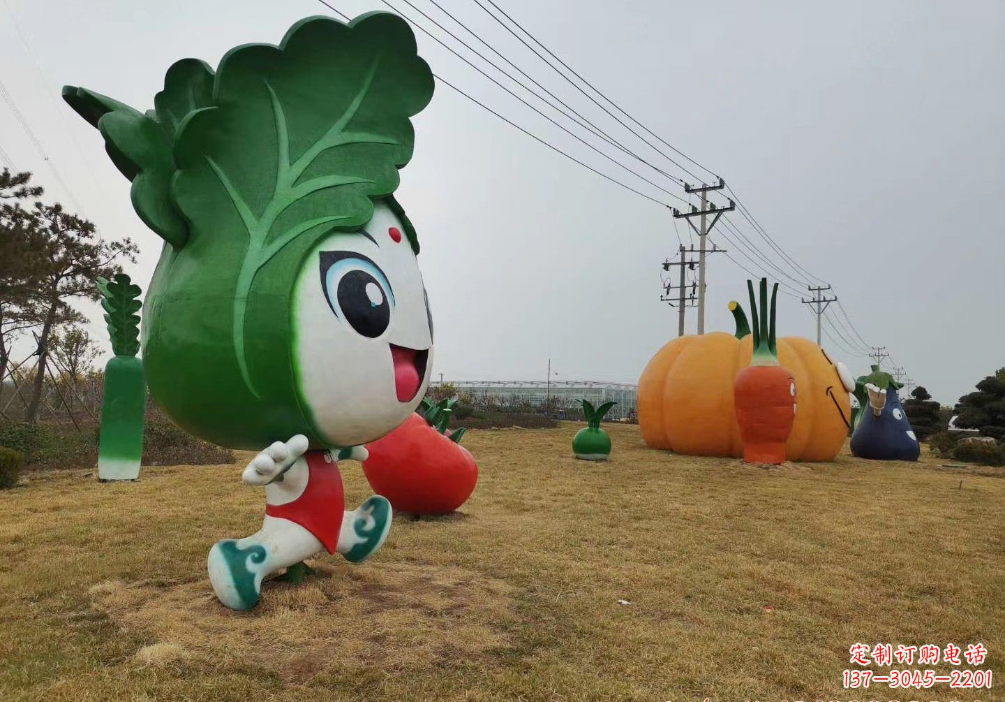 海南玻璃钢白菜雕塑精美的艺术品