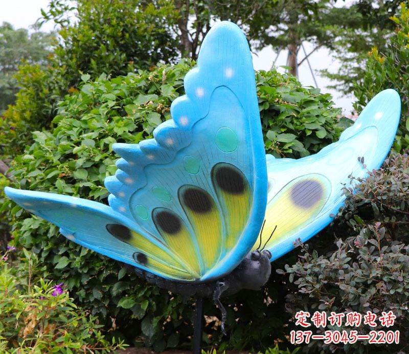 海南玻璃钢树脂仿真蝴蝶雕塑
