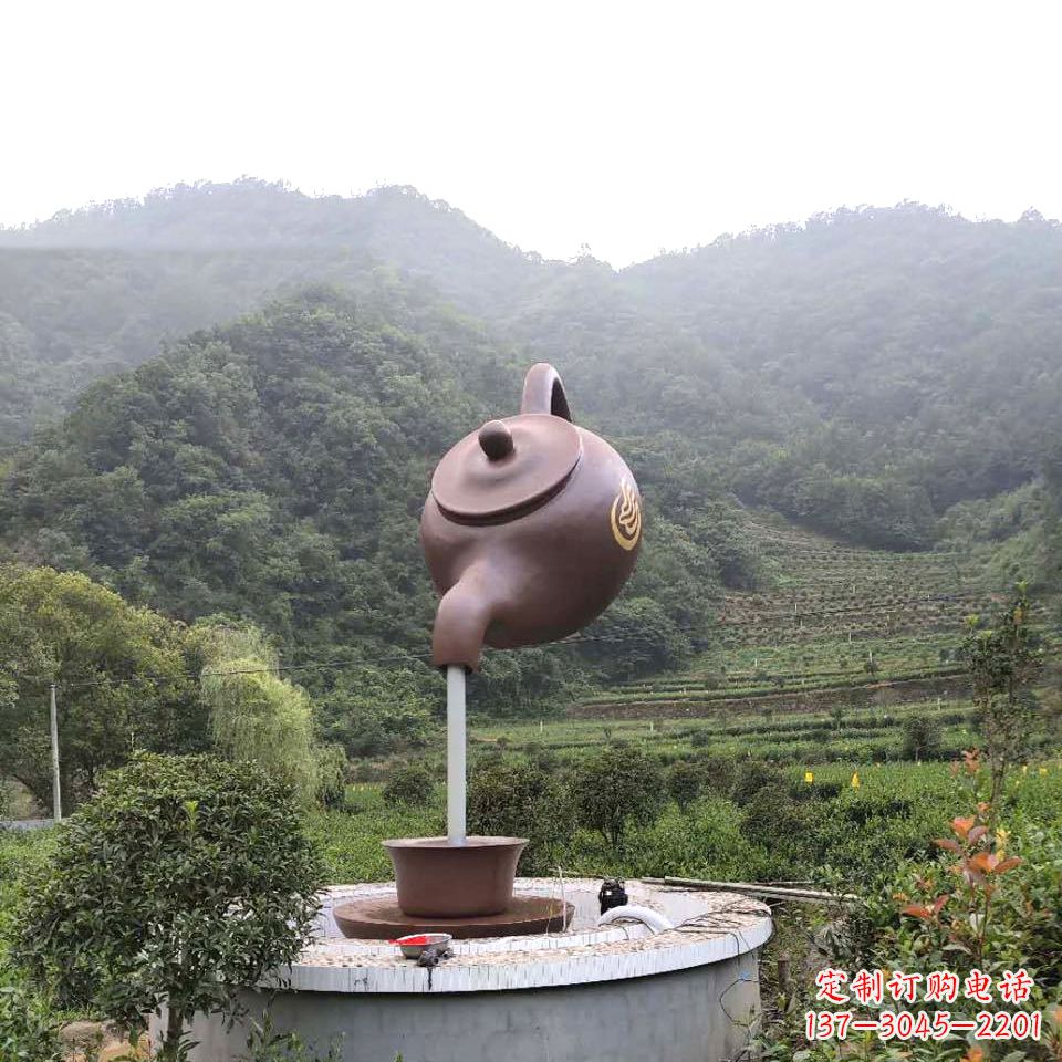 海南玻璃钢天壶喷泉精致而神奇的雕塑