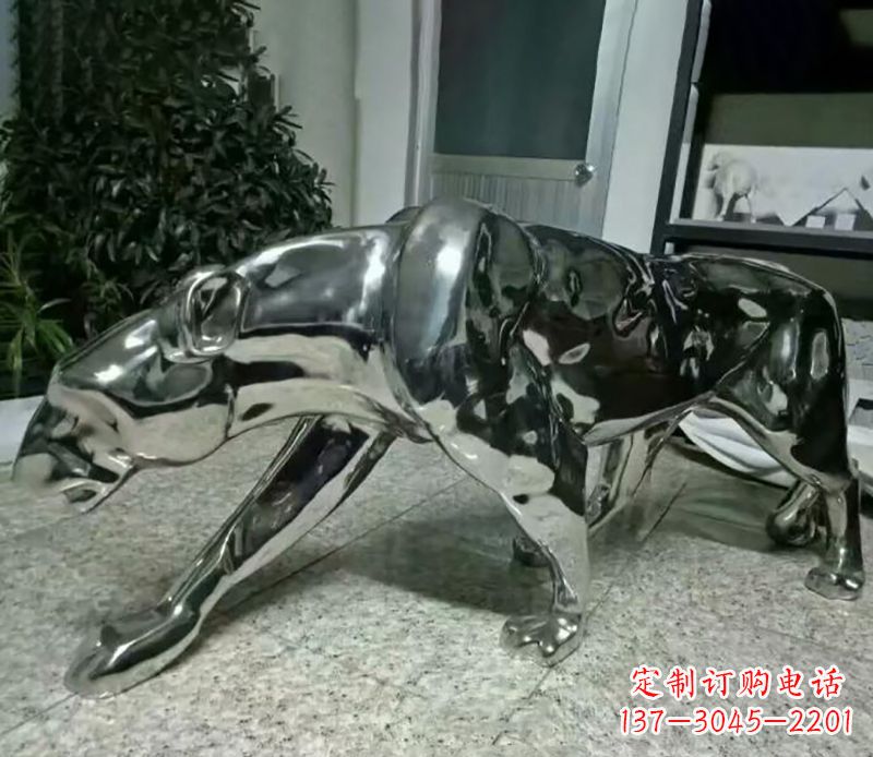 海南不锈钢豹子雕塑