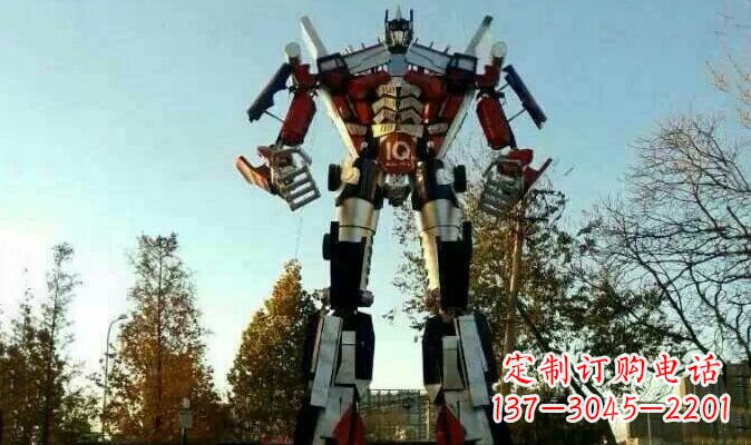 海南不锈钢变形金刚卡通雕塑