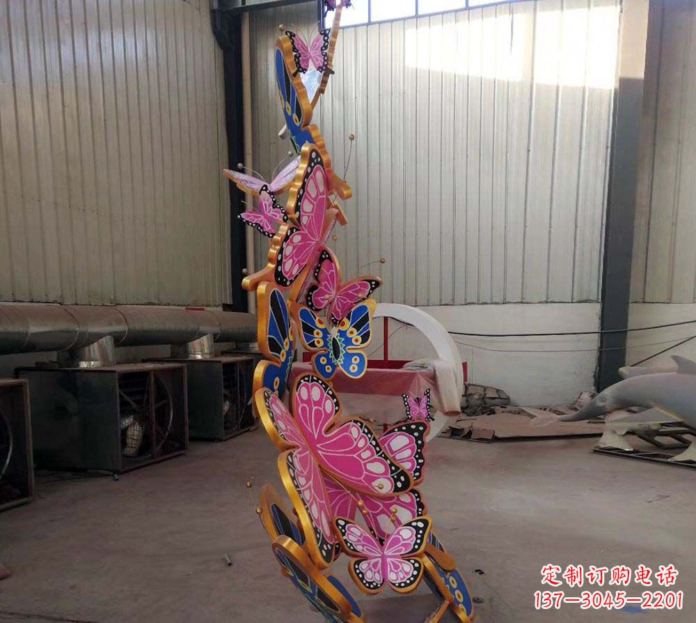 海南精致绚丽的不锈钢蝴蝶雕塑