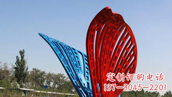 海南不锈钢蝴蝶雕塑美丽的实物表达