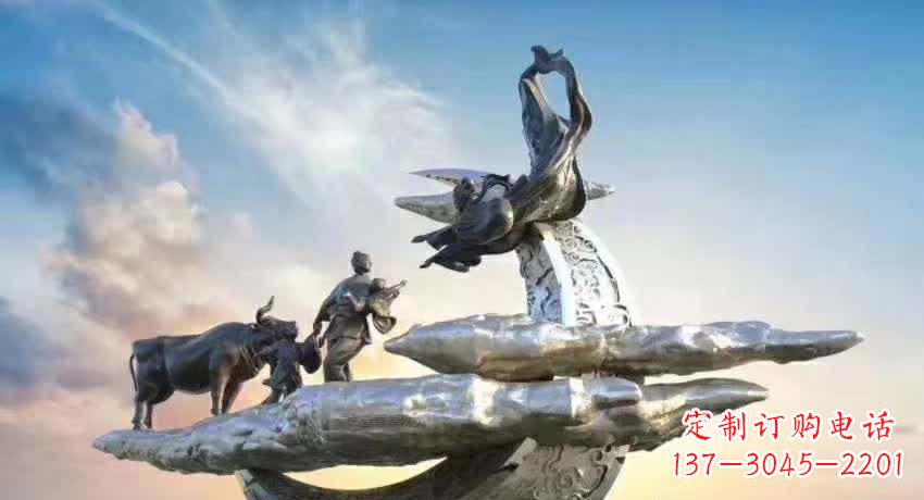 海南不锈钢嫦娥奔月典故雕塑