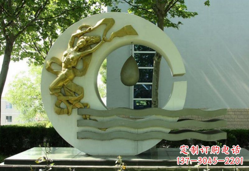 海南不锈钢嫦娥奔月雕塑——传承中华文化