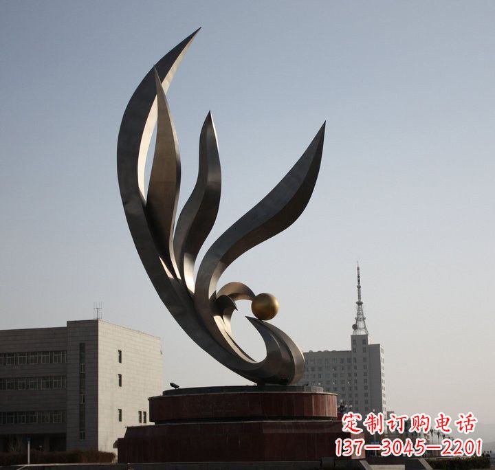 海南不锈钢城市抽象凤凰雕塑222
