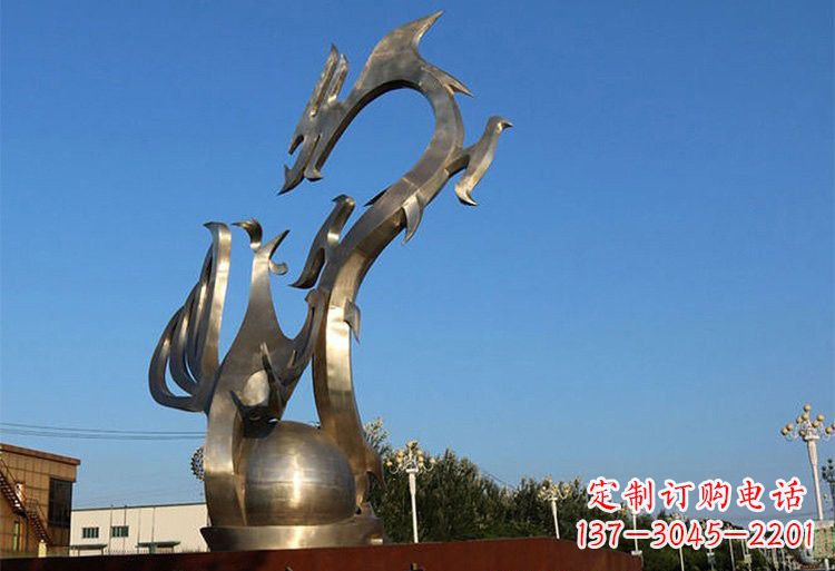 海南不锈钢龙凤雕塑以艺术传承文化