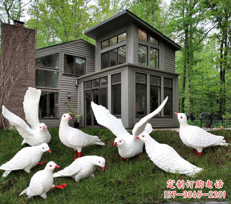 海南不锈钢抽象鸽子雕塑