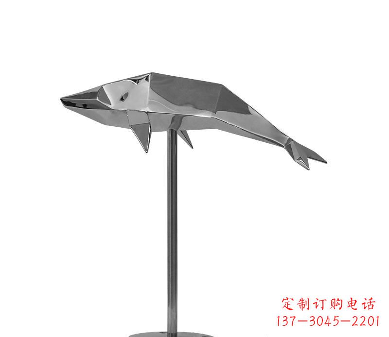 海南不锈钢海豚雕塑