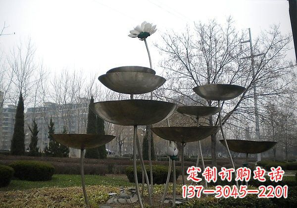 海南不锈钢荷花雕塑浪漫与优雅的融合