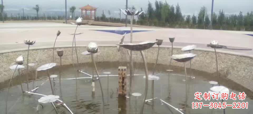 海南精美不锈钢荷花雕塑
