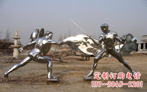 海南不锈钢雕刻的运动员雕塑