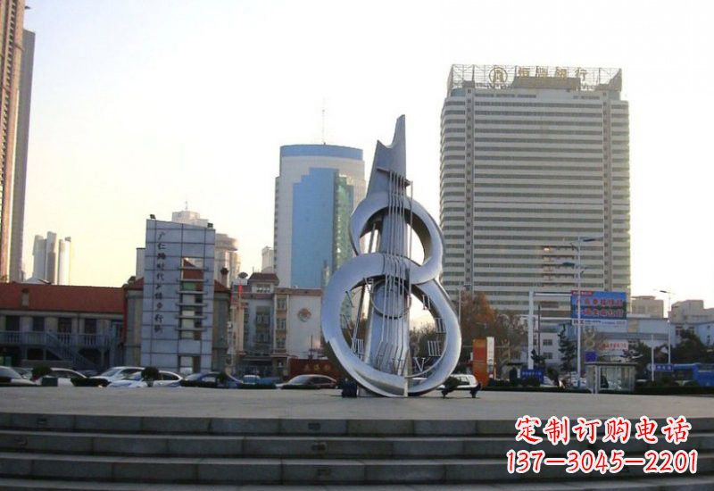 海南不锈钢吉他雕塑