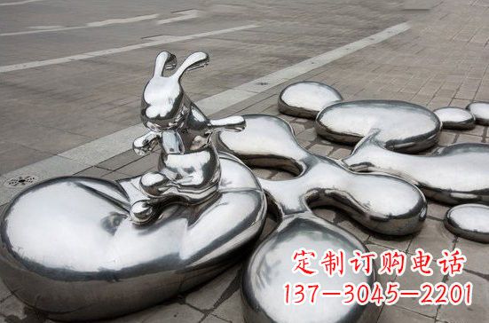 海南不锈钢兔子雕塑