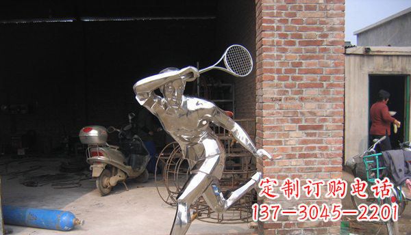 海南不锈钢羽毛球雕塑——精致简洁的艺术作品