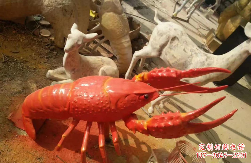 海南不锈钢大龙虾雕塑象征着力量与美丽