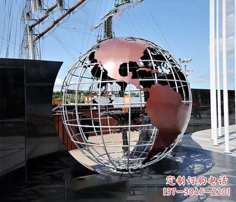 海南不锈钢大型地球仪雕塑精美纳米艺术