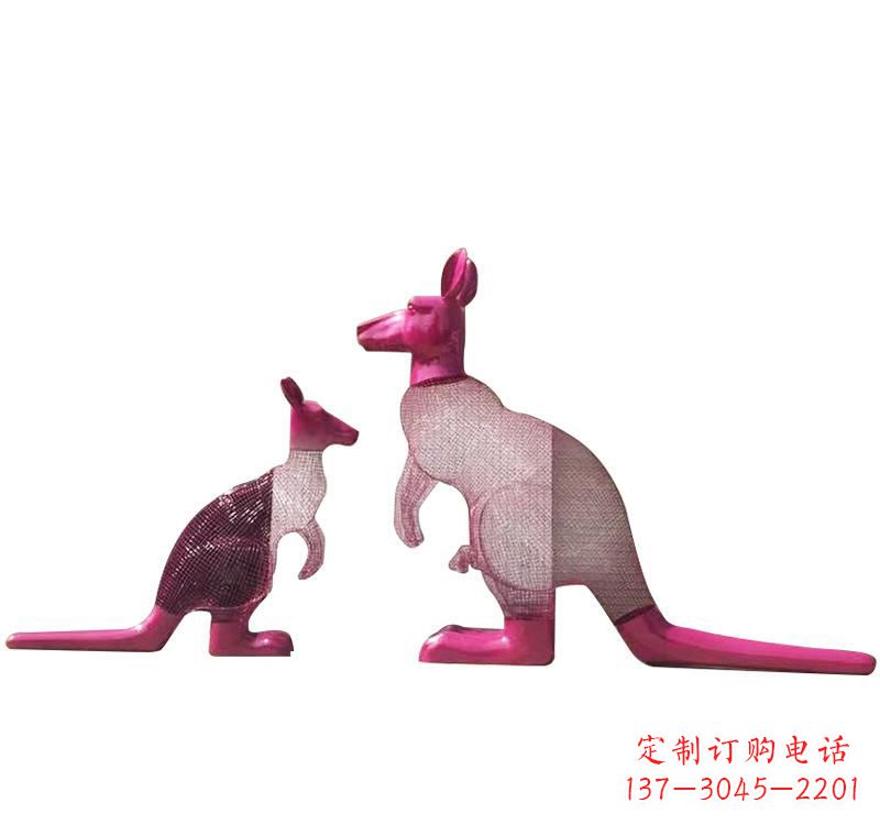海南不锈钢袋鼠雕塑