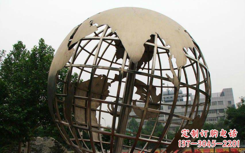 海南不锈钢地球景观雕塑