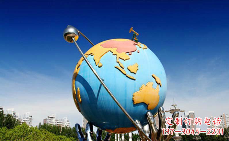 海南不锈钢地球仪雕塑精致的艺术之作