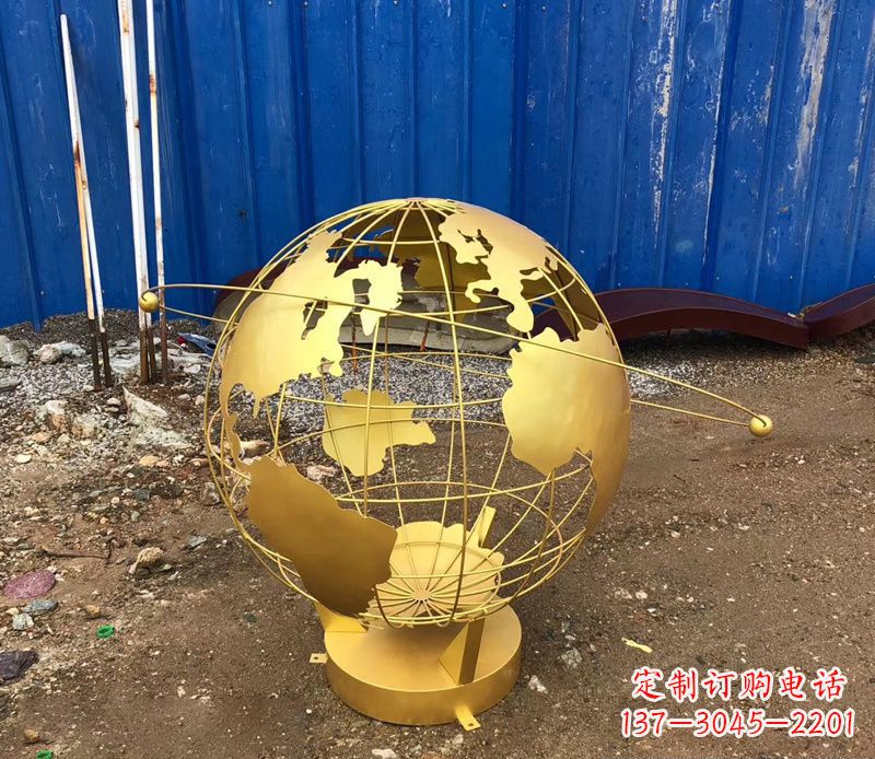 海南精美不锈钢地球仪雕塑