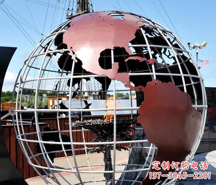 海南不锈钢地球仪雕塑