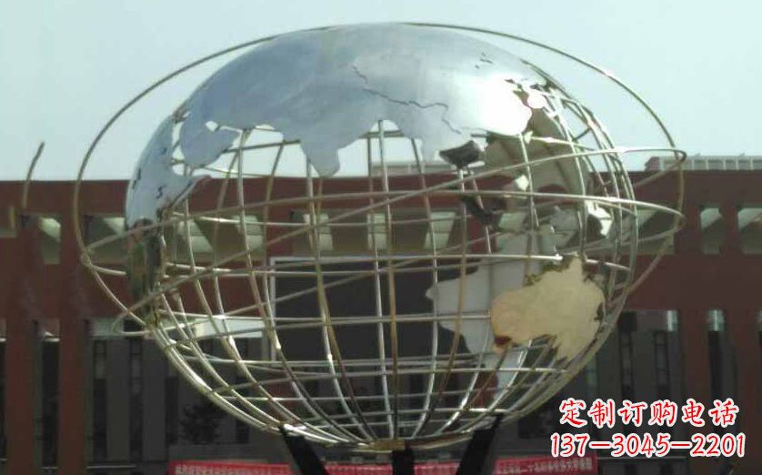 海南不锈钢地球仪雕塑象征地球的美丽