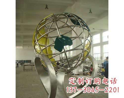 海南不锈钢地球仪景观雕塑