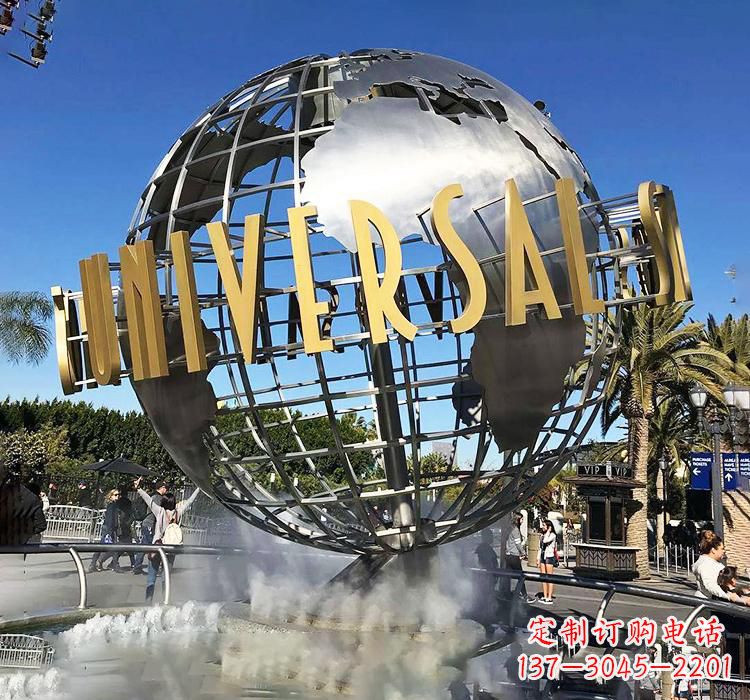 海南不锈钢地球仪书籍雕塑