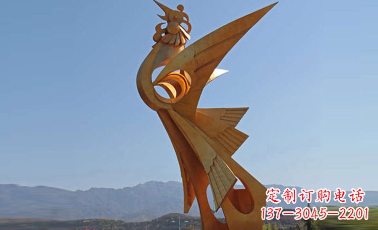 海南不锈钢凤凰雕塑,给环境增添灵动之美