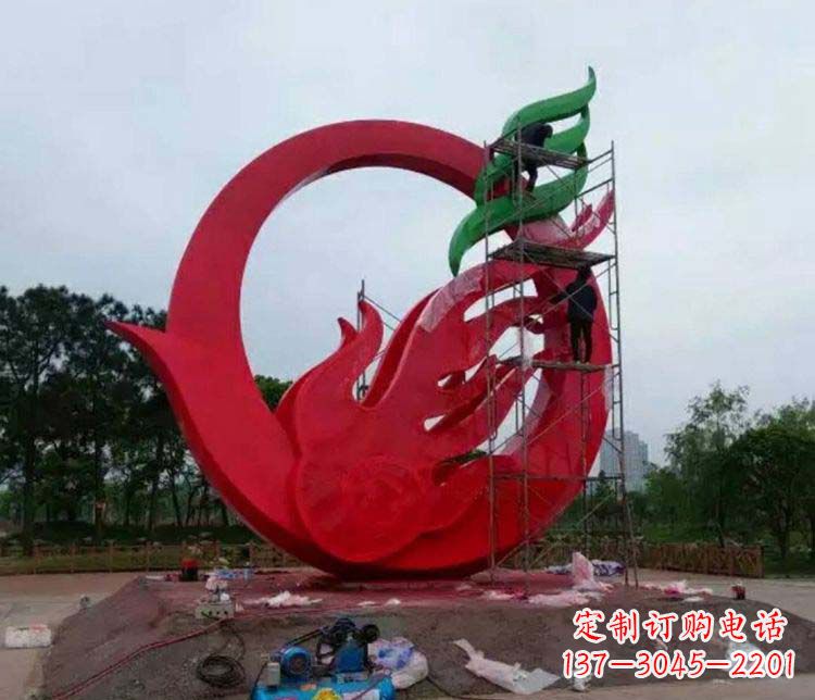 海南不锈钢凤凰雕塑精美而又神秘