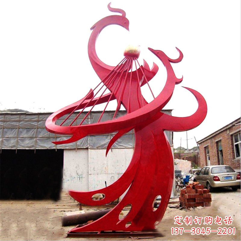 海南不锈钢凤凰景观雕塑