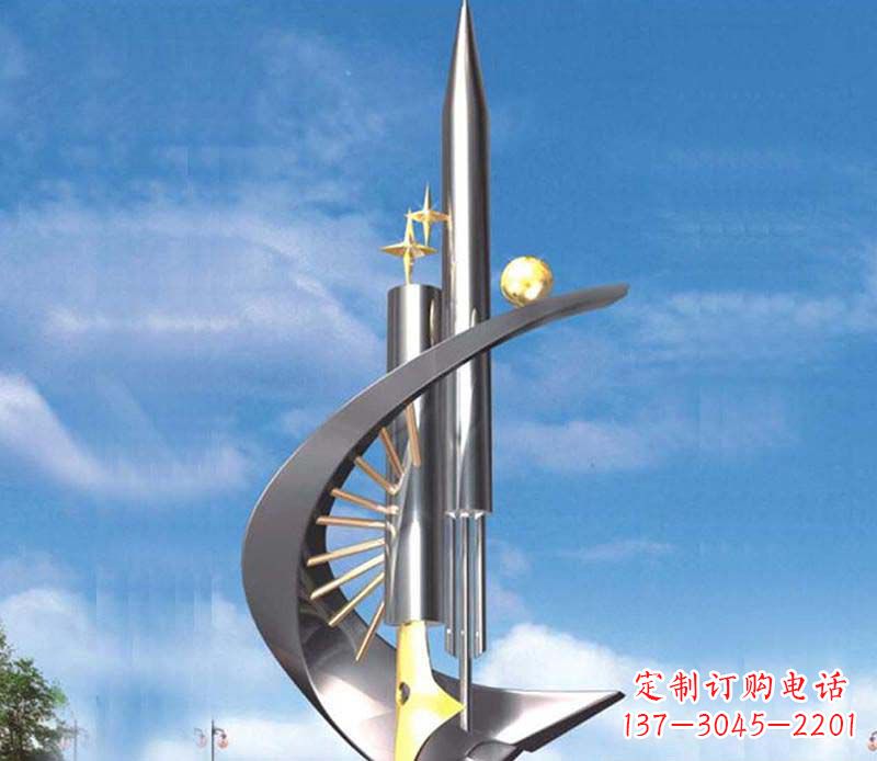海南不锈钢钢笔雕塑1