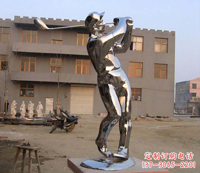 海南高尔夫雕塑一种不锈钢制作的艺术品