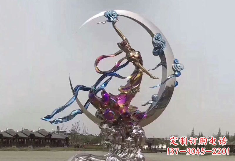 海南不锈钢嫦娥奔月雕塑