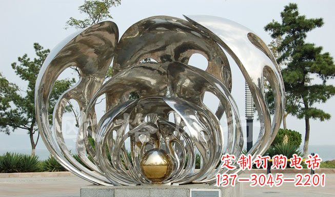 海南不锈钢贝壳珍珠雕塑艺术的融合