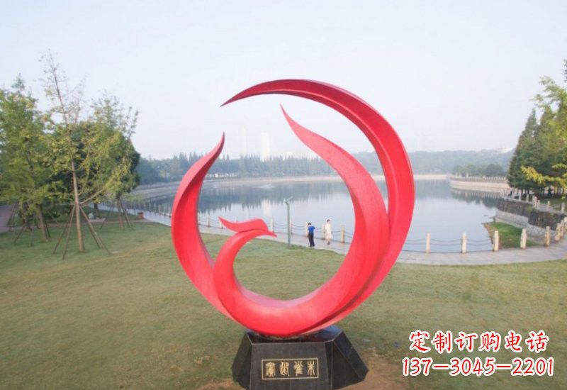 海南凤凰雕塑——点缀不锈钢公园的美丽风景