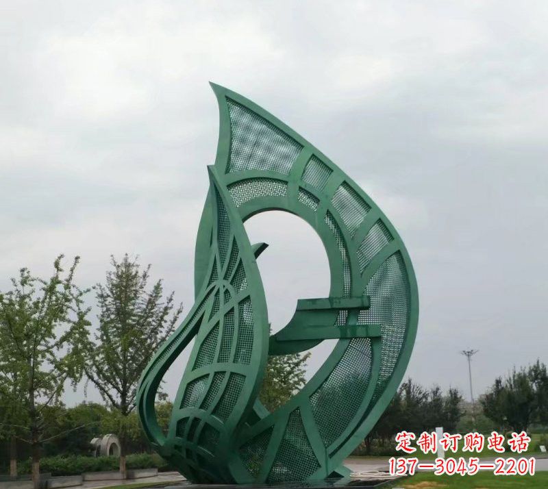 海南不锈钢大型镂空树叶雕塑精美绝伦