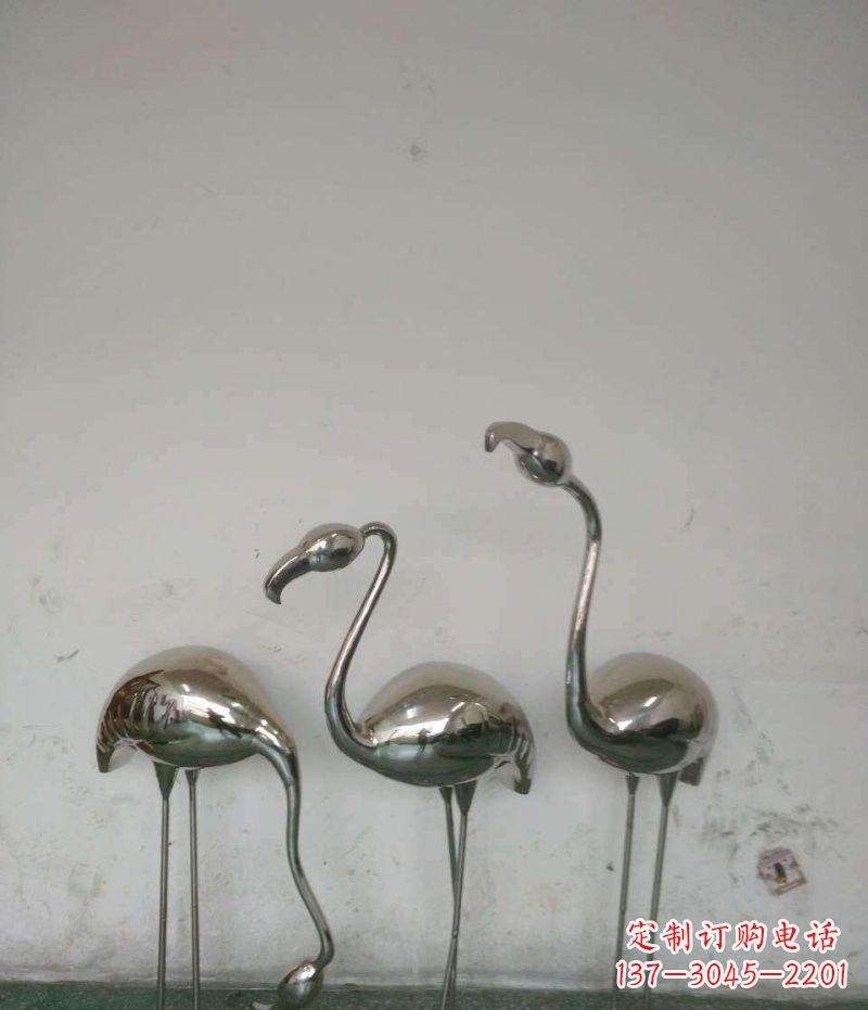 海南不锈钢火烈鸟雕塑精美的艺术之作